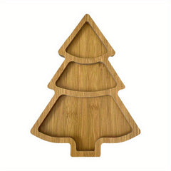Christmas Tree Dessert Plate Grid Storage Tray Party Supplies