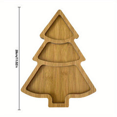 Christmas Tree Dessert Plate Grid Storage Tray Party Supplies