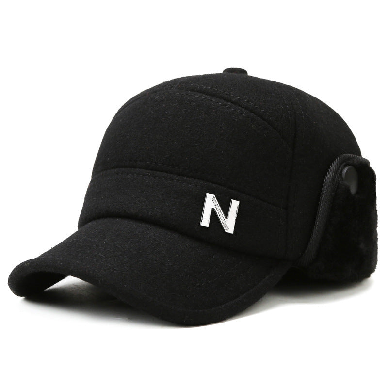 Winter Ear Protection Hat Warm Baseball Cap For Elderly Men