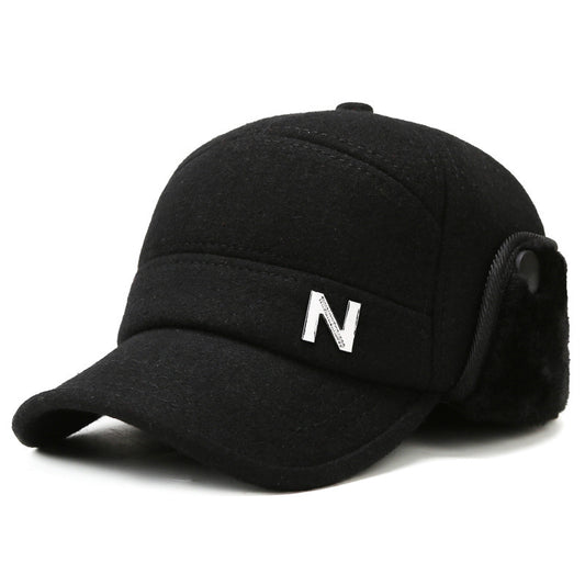 Winter Ear Protection Hat Warm Baseball Cap For Elderly Men