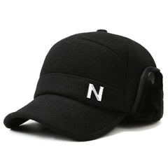 Winter Ear Protection Hat Warm Baseball Cap For Elderly Men
