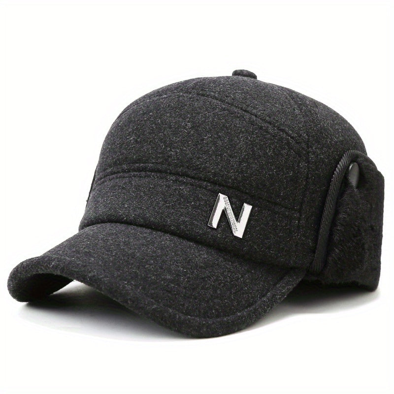Winter Ear Protection Hat Warm Baseball Cap For Elderly Men