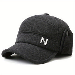 Winter Ear Protection Hat Warm Baseball Cap For Elderly Men