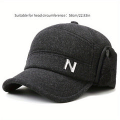 Winter Ear Protection Hat Warm Baseball Cap For Elderly Men