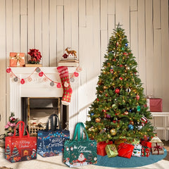 6pcs Large Christmas Tote Gift Bags With Handles For Reusable Gifts