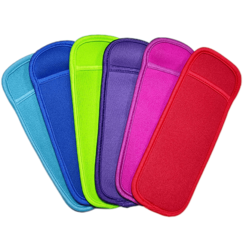 6pcs Neoprene Popsicle Holders Insulated Sleeves for Freezer Pops