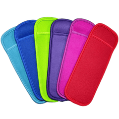 6pcs Neoprene Popsicle Holders Insulated Sleeves for Freezer Pops