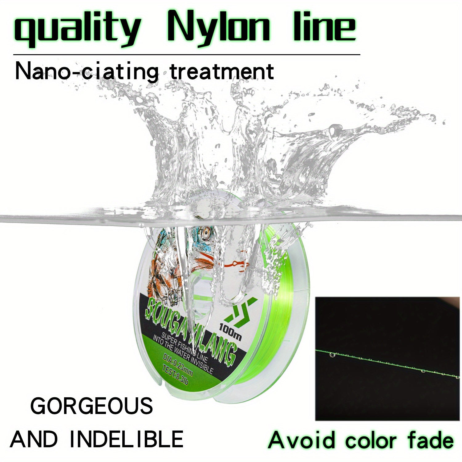 1000m 1090yds Nylon Fishing Line 0.18-0.45mm Lure Fishing Tackle