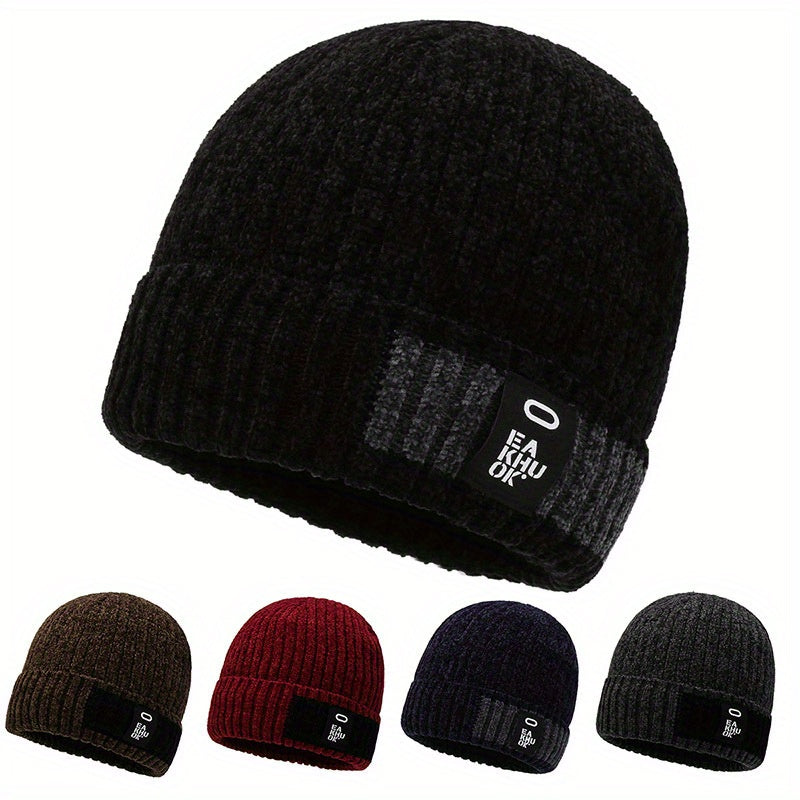 Men's Winter Thickened Knitted Beanie Hat