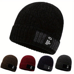 Men's Winter Thickened Knitted Beanie Hat