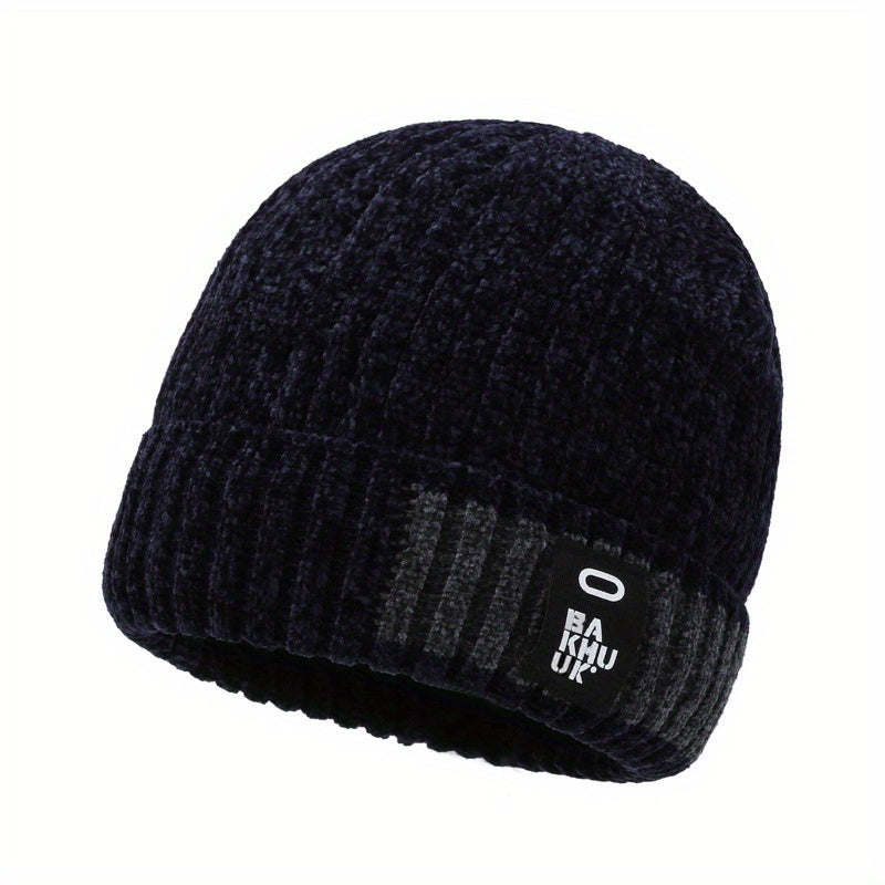 Men's Winter Thickened Knitted Beanie Hat