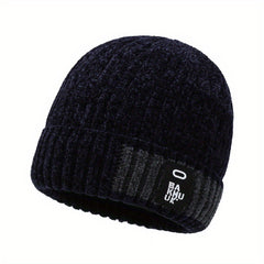 Men's Winter Thickened Knitted Beanie Hat