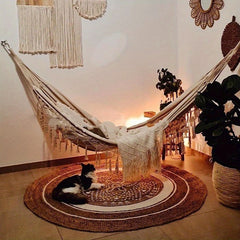 Tassel Hammock Canvas Indoor Outdoor Camping Travel