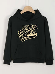 Girls Cartoon Alphabets Pattern Hooded Sweatshirt for Spring and Autumn