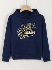 Girls Cartoon Alphabets Pattern Hooded Sweatshirt for Spring and Autumn