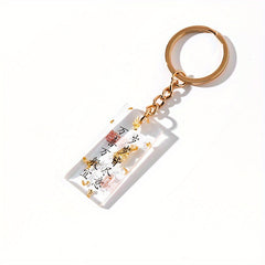 Chinese Calligraphy Acrylic Keychain Chinese Poetry Keyring Ornament Year's Gift