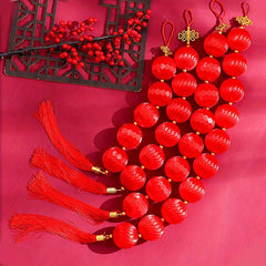2pcs Tassel Lantern Pendant Year Decoration for Christmas Wedding Party