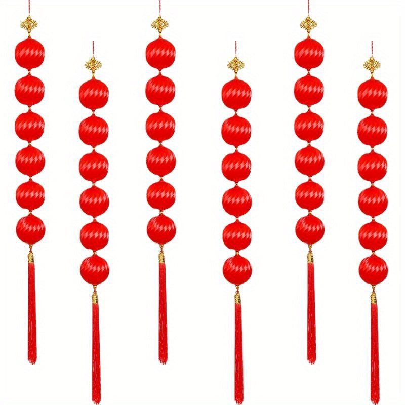 2pcs Tassel Lantern Pendant Year Decoration for Christmas Wedding Party