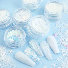 6pcs Resin Pigment Snowflakes Glitter Sequins DIY Resin Fille