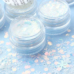 6pcs Resin Pigment Snowflakes Glitter Sequins DIY Resin Fille