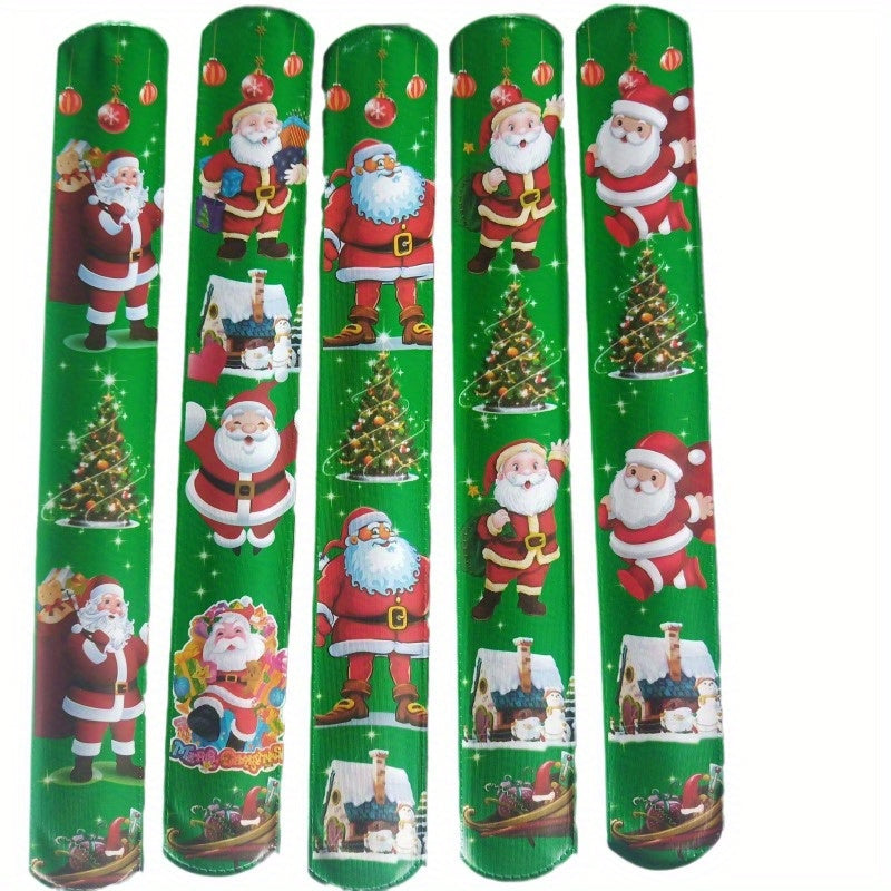 12pcs Christmas Snap Bracelets Party Favors Supplies Decoration