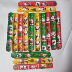 12pcs Christmas Snap Bracelets Party Favors Supplies Decoration