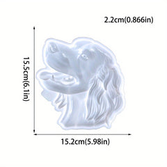 Long haired Dog Silicone Mold for Home Decor