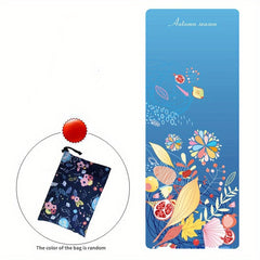 Non-slip Yoga Mat Towel Pattern Print Sweat-absorbent Yoga Mat Blanket