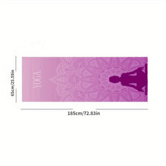 Non-slip Yoga Mat Towel Pattern Print Sweat-absorbent Yoga Mat Blanket