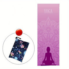 Non-slip Yoga Mat Towel Pattern Print Sweat-absorbent Yoga Mat Blanket