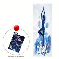 Non-slip Yoga Mat Towel Pattern Print Sweat-absorbent Yoga Mat Blanket