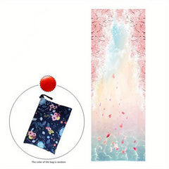 Non-slip Yoga Mat Towel Pattern Print Sweat-absorbent Yoga Mat Blanket