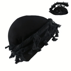 Vintage Twist Head Wrap Turban For Men with Tassel