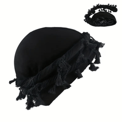 Vintage Twist Head Wrap Turban For Men with Tassel
