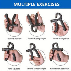 Hand Strength Training Set - Grip Ball, Hand Grip Strengthener, Hand Grip Ring