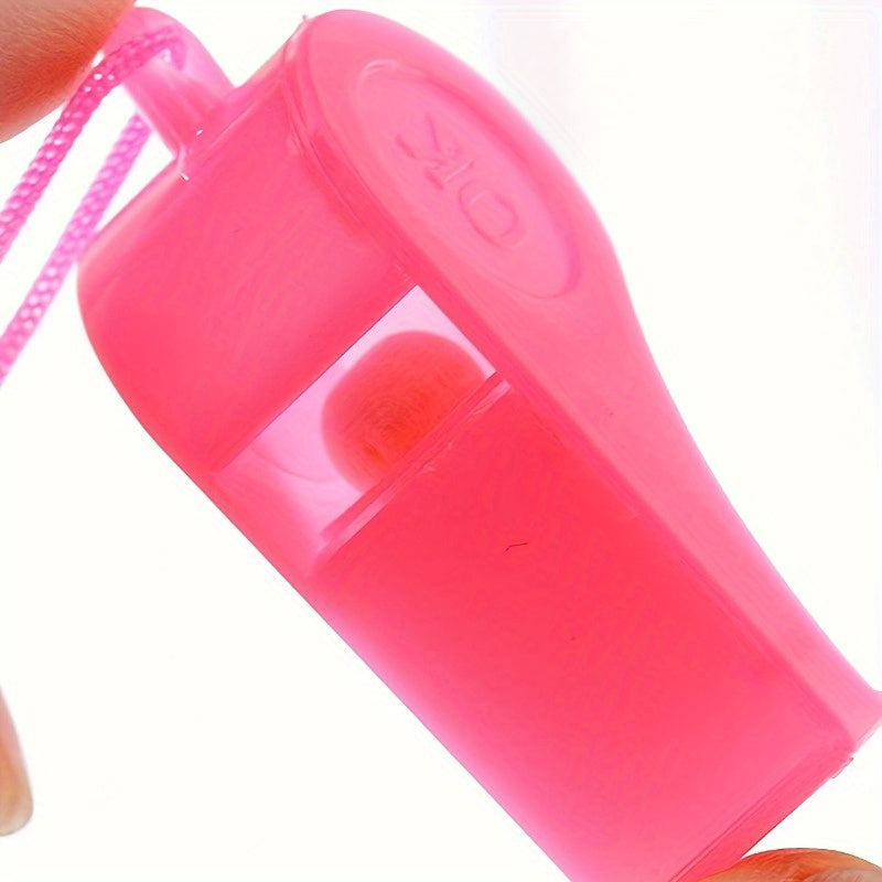 100pcs Portable Plastic Whistle For Sports Cheering and Emergencies