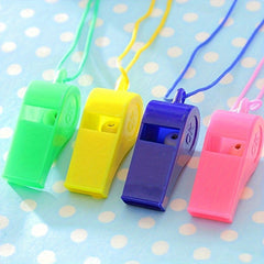 100pcs Portable Plastic Whistle For Sports Cheering and Emergencies