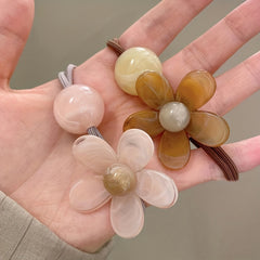 2pcs 3pcs Flower Elastic Hair Bands Scrunchies