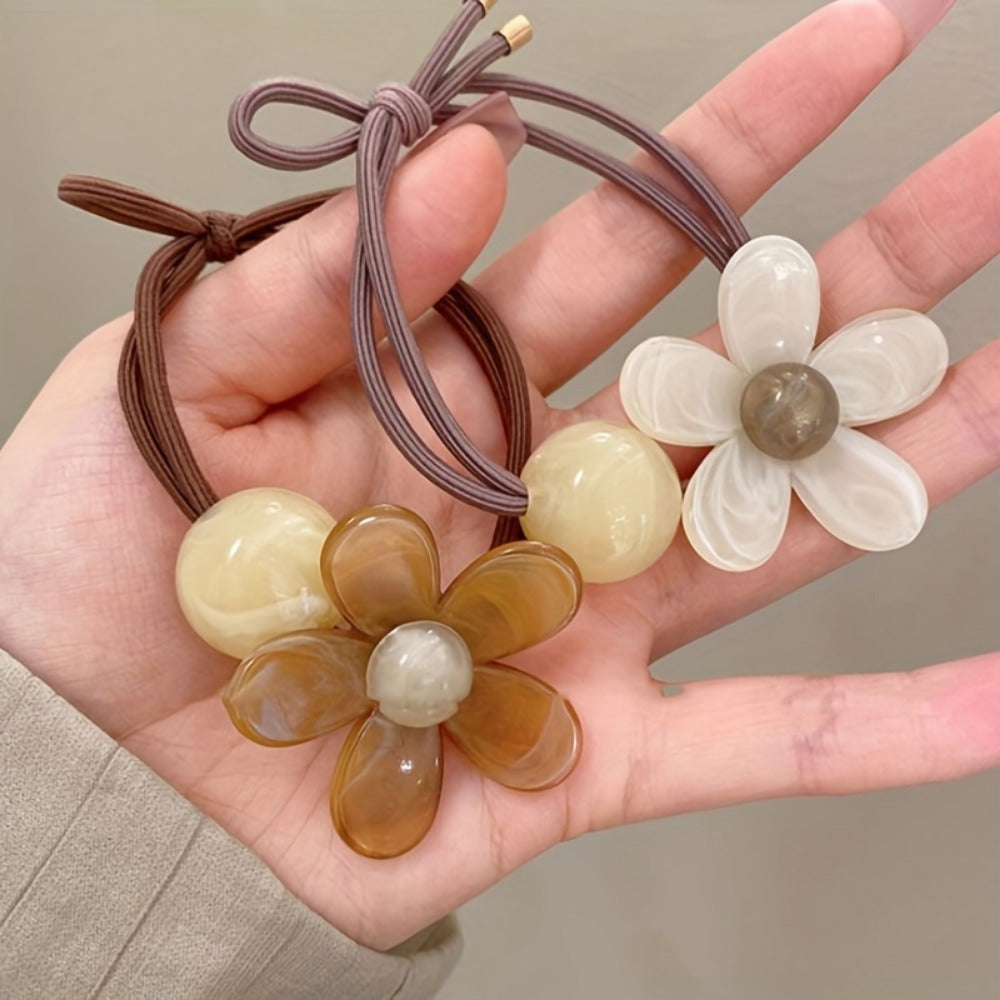 2pcs 3pcs Flower Elastic Hair Bands Scrunchies