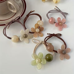 2pcs 3pcs Flower Elastic Hair Bands Scrunchies