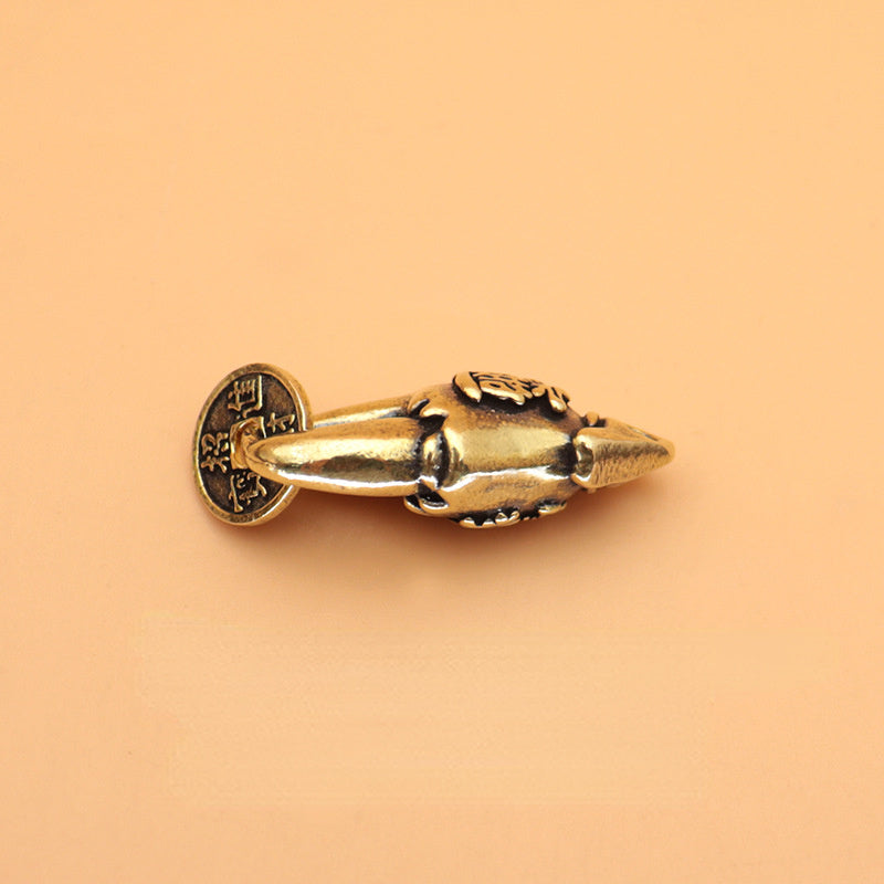 Chinese Style Crab Decoration Pendant Bag Purse Keychain Accessory