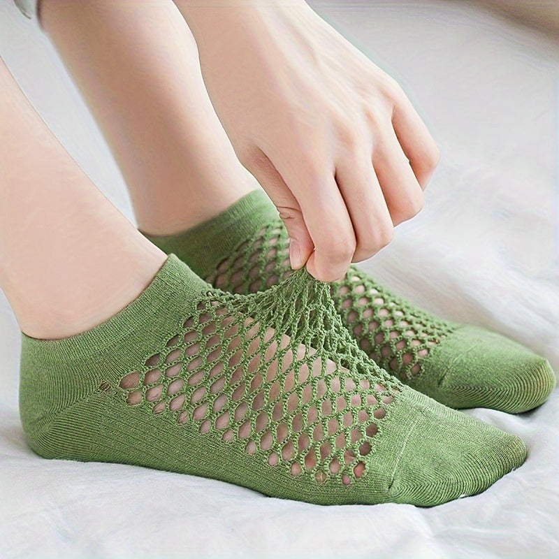 8 Pairs Breathable Mesh Ankle Socks for Running Sports