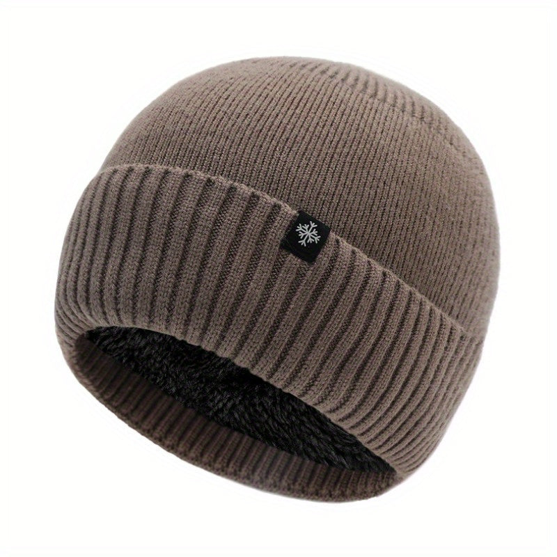 Winter Knit Hat Velvet Ski Hat Ear Protection Men Women Warm Thickened