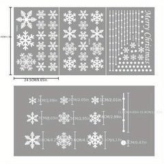 27pcs Christmas Snow Flakes Wall Sticker Set Vinyl Art Decal Window Stickers