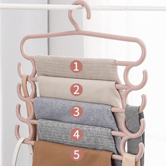 5-Layer Plastic Clothes Rack Closet Storage Organizer