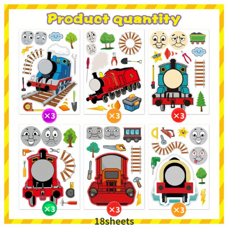 Anime Train Cartoon Stickers DIY Party Decoration Supplies Gift