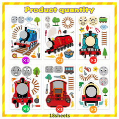 Anime Train Cartoon Stickers DIY Party Decoration Supplies Gift