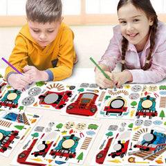 Anime Train Cartoon Stickers DIY Party Decoration Supplies Gift