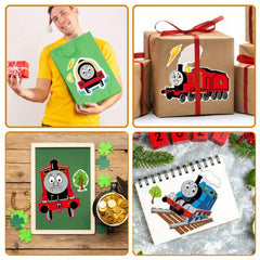Anime Train Cartoon Stickers DIY Party Decoration Supplies Gift