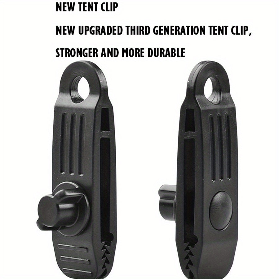 5pcs Portable Clips & 5pcs Elastic Ropes Awning Tent Clamps Canopy Lashing Buckl